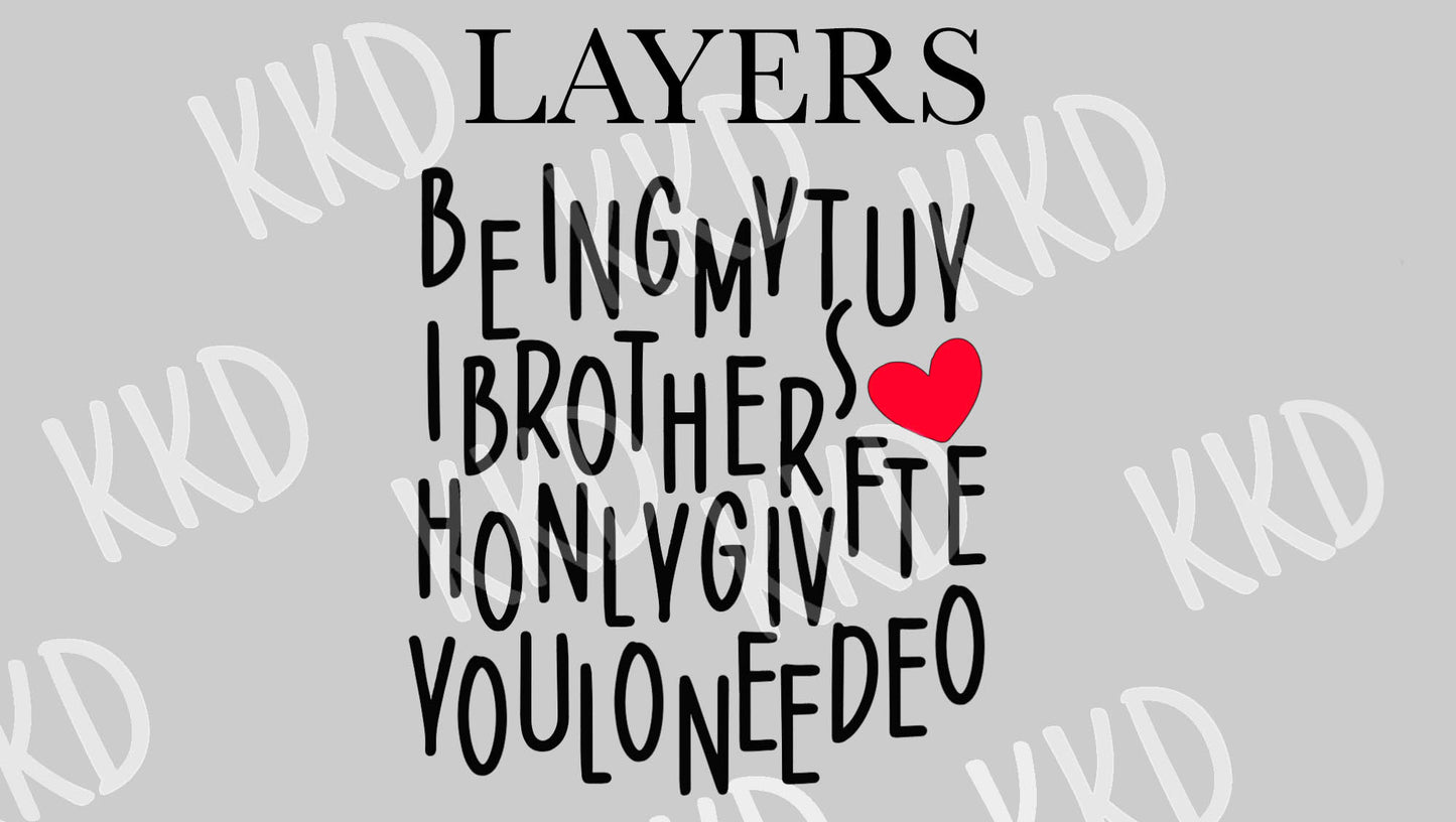 Being My Brother Is The Only Gift You Need - Digital Files