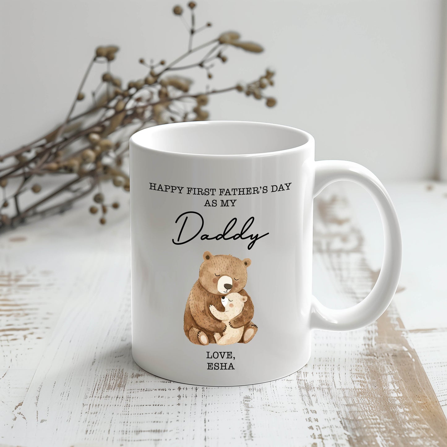 Happy First Father's Day As My (Title) Mug
