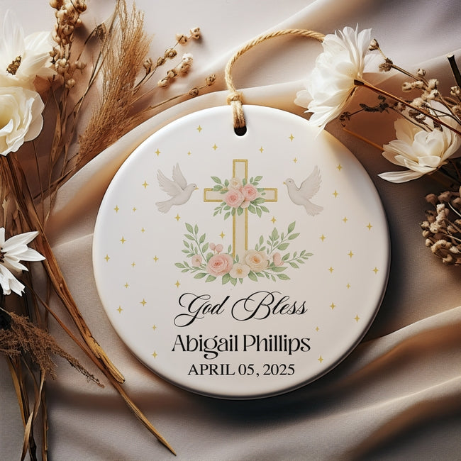 God Bless Ceramic Ornament