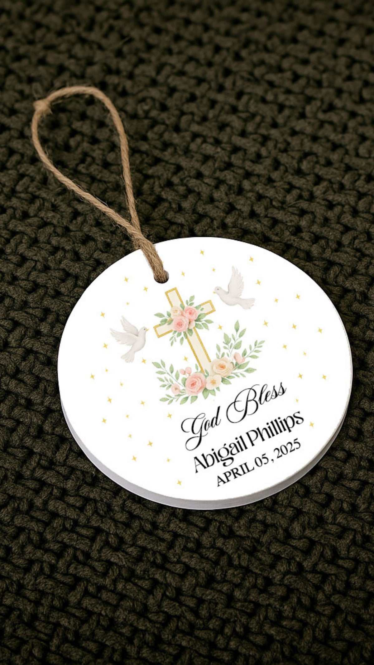 God Bless Ceramic Ornament