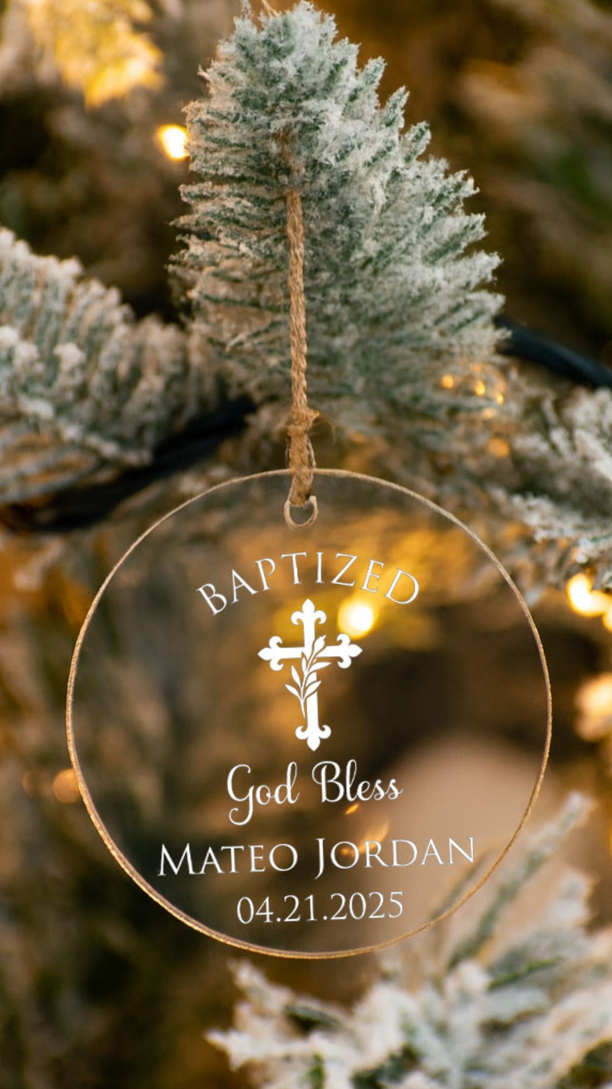 Baptism Acrylic Ornament