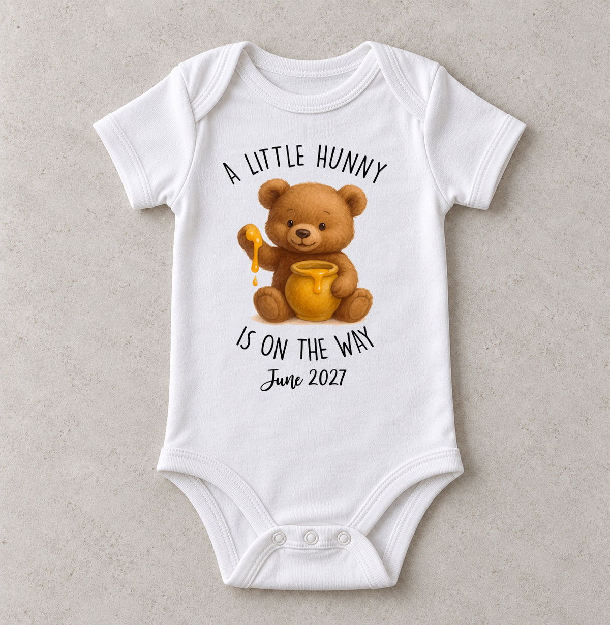 A Little Hunny Is on the Way Onesie