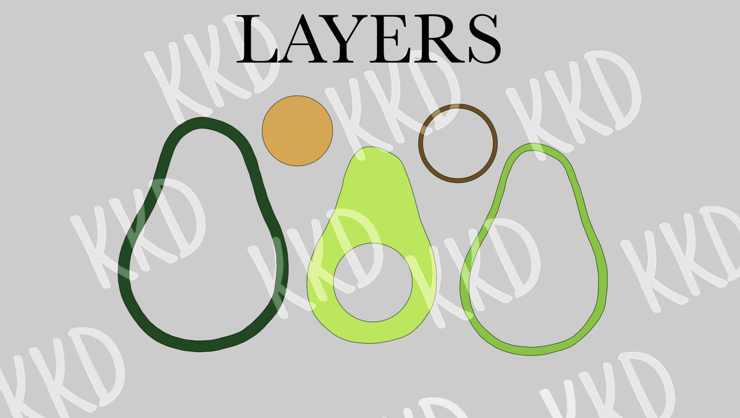 Avocado Clipart - Digital Files