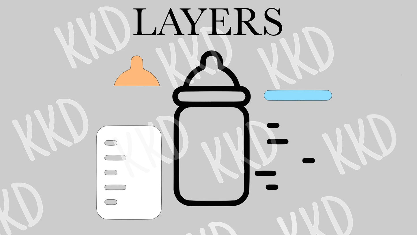 Baby Bottle Clipart - Digital Files