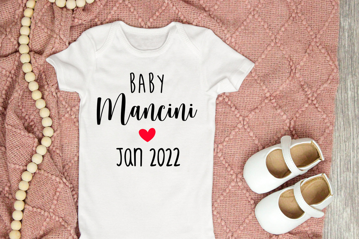 Baby Announcement Surname/Date Onesie
