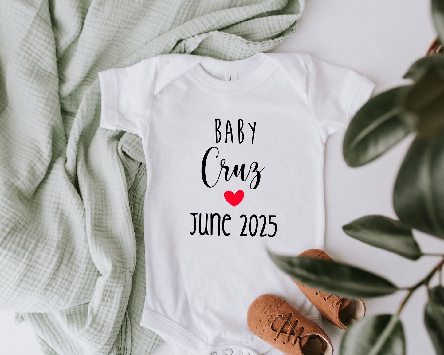Baby Announcement Surname/Date Onesie