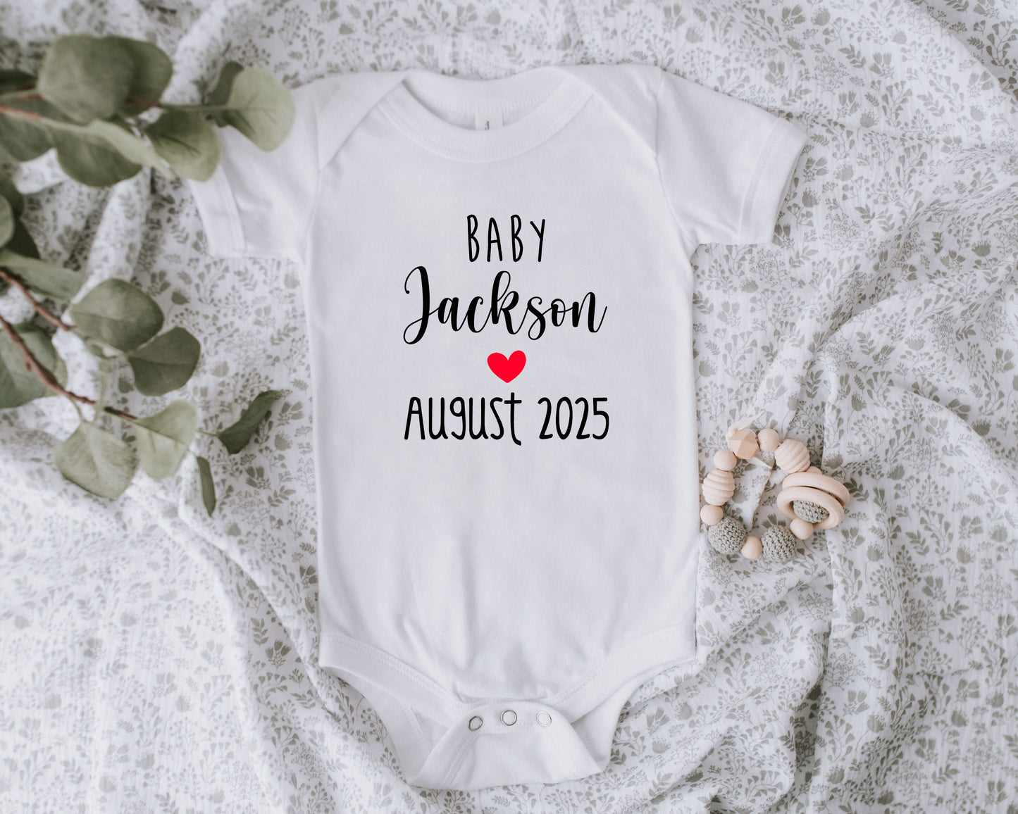Baby Announcement Surname/Date Onesie