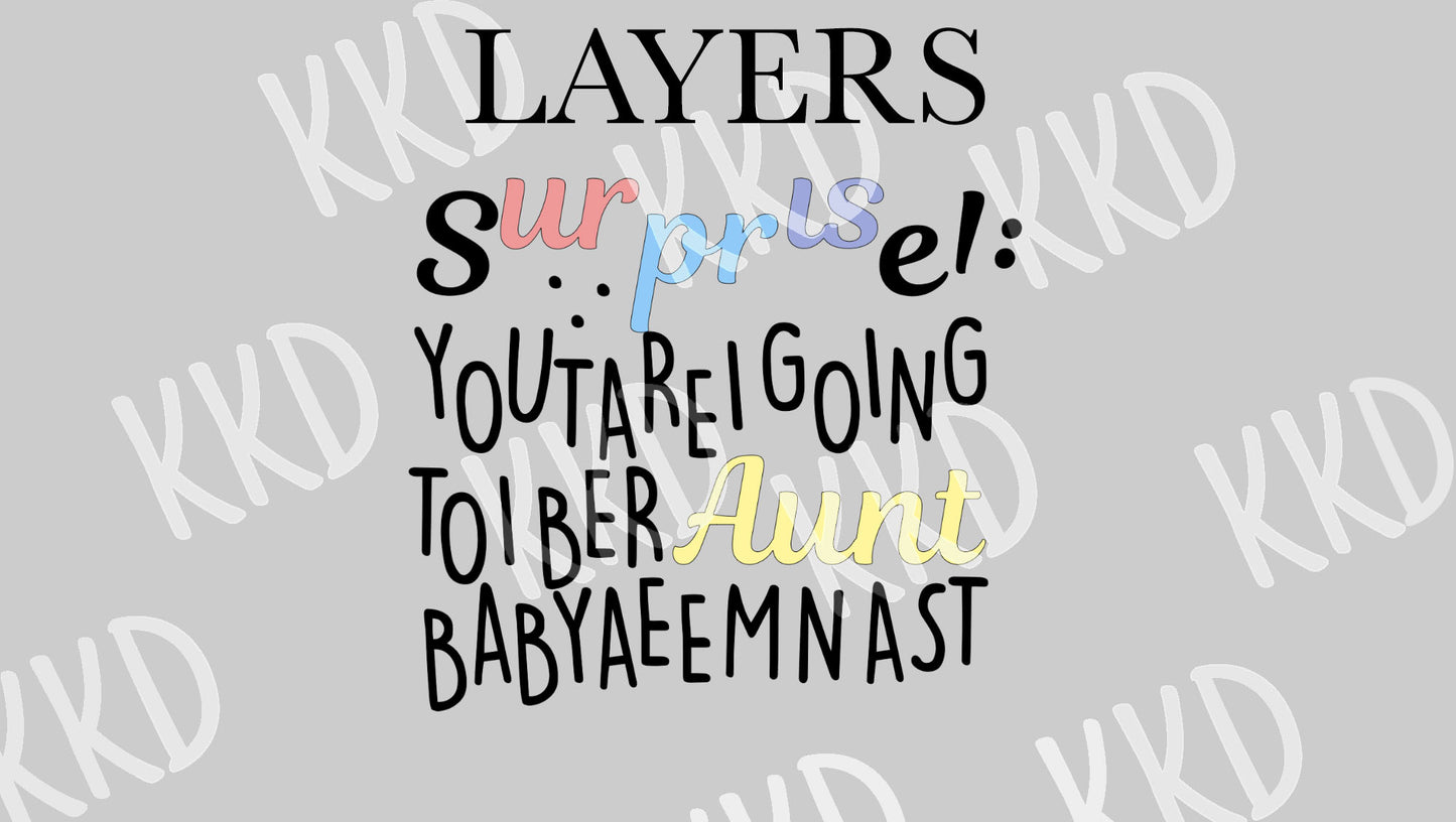 Surprise...You Are Going To Be An Aunt - Digital Files