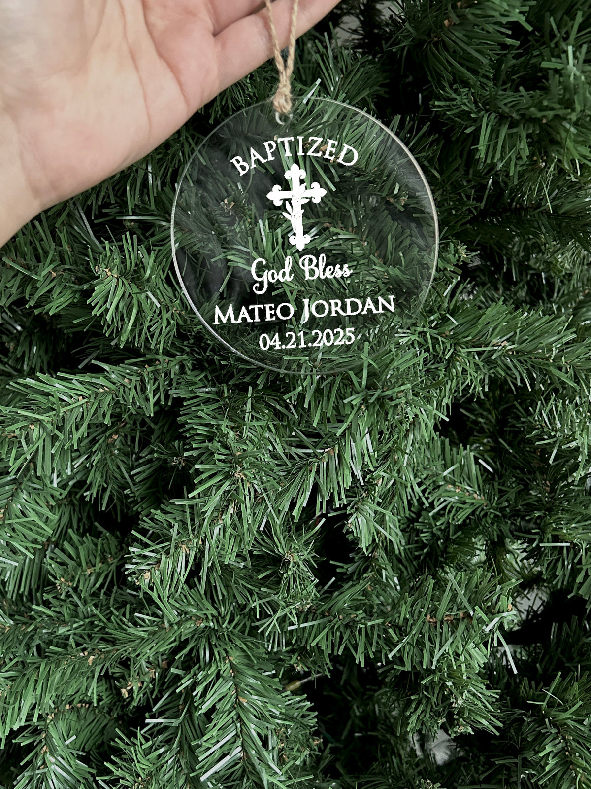 Baptism Acrylic Ornament