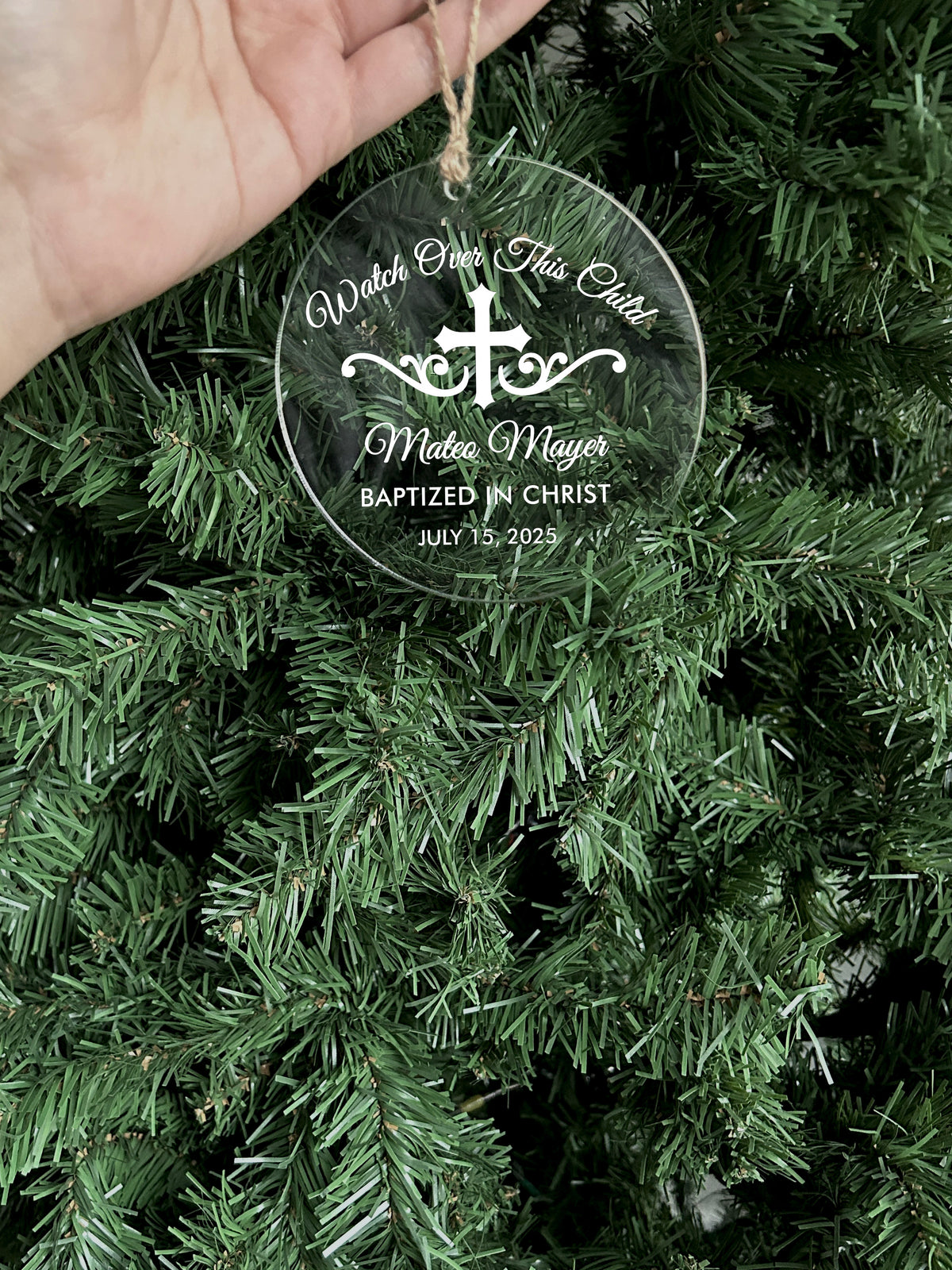 Baptized in Christ Acrylic Ornament