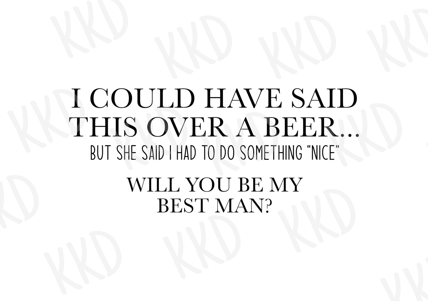 Will You Be My Best Man? - Digital Files
