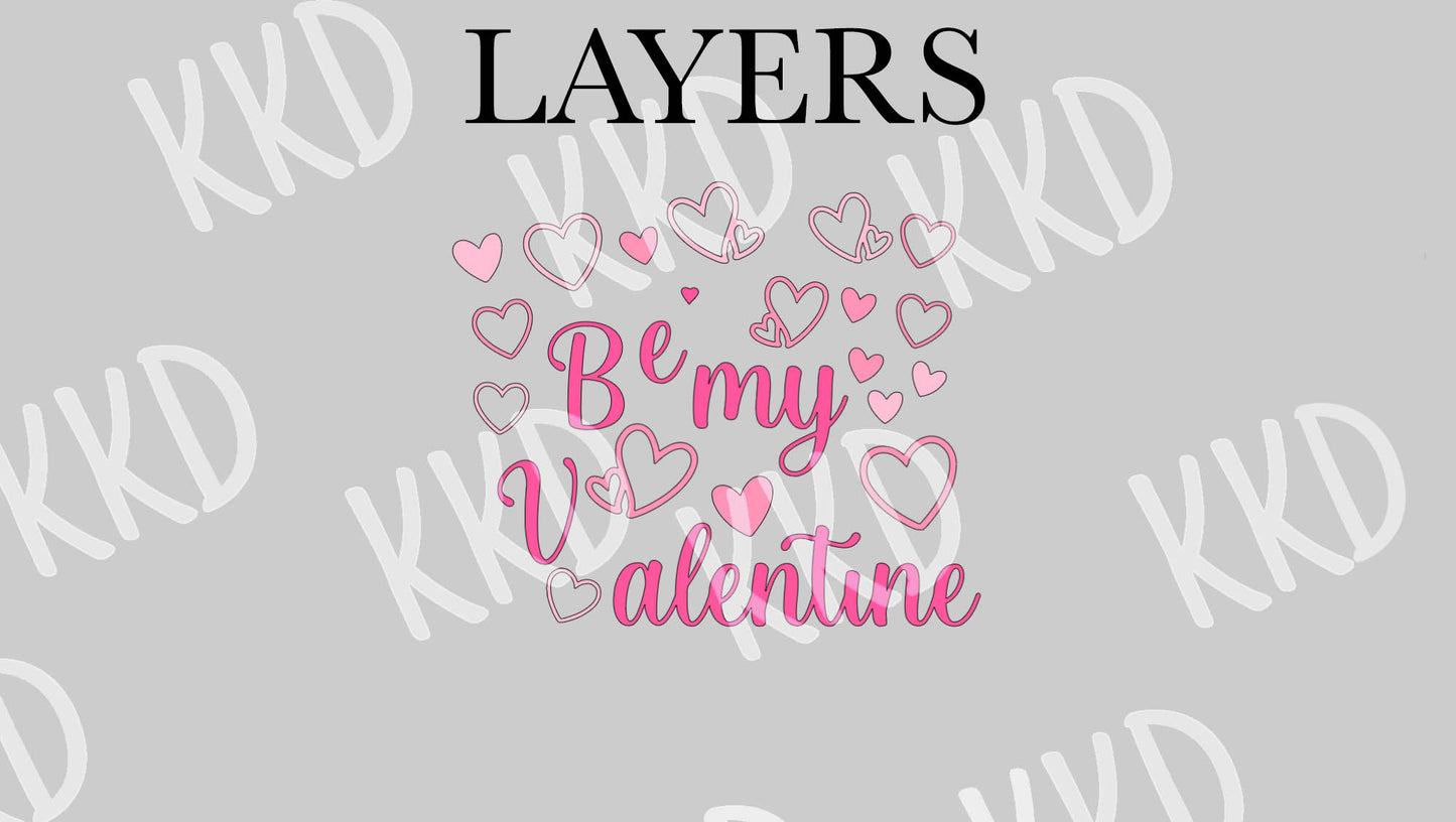 Be My Valentine Hearts - Digital Files