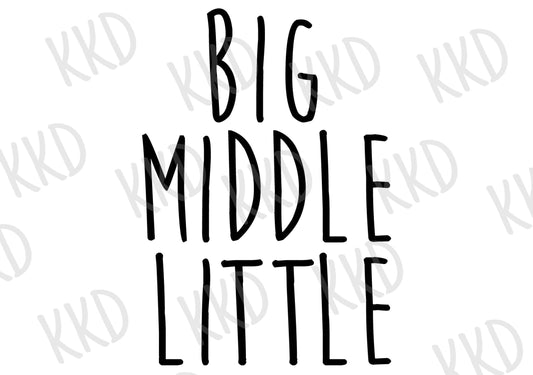 Little, Middle, Big - Digital Files
