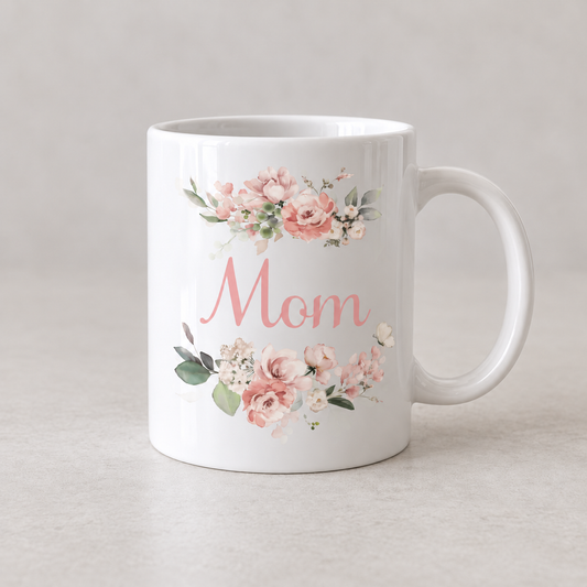 Pink Floral Title Mug