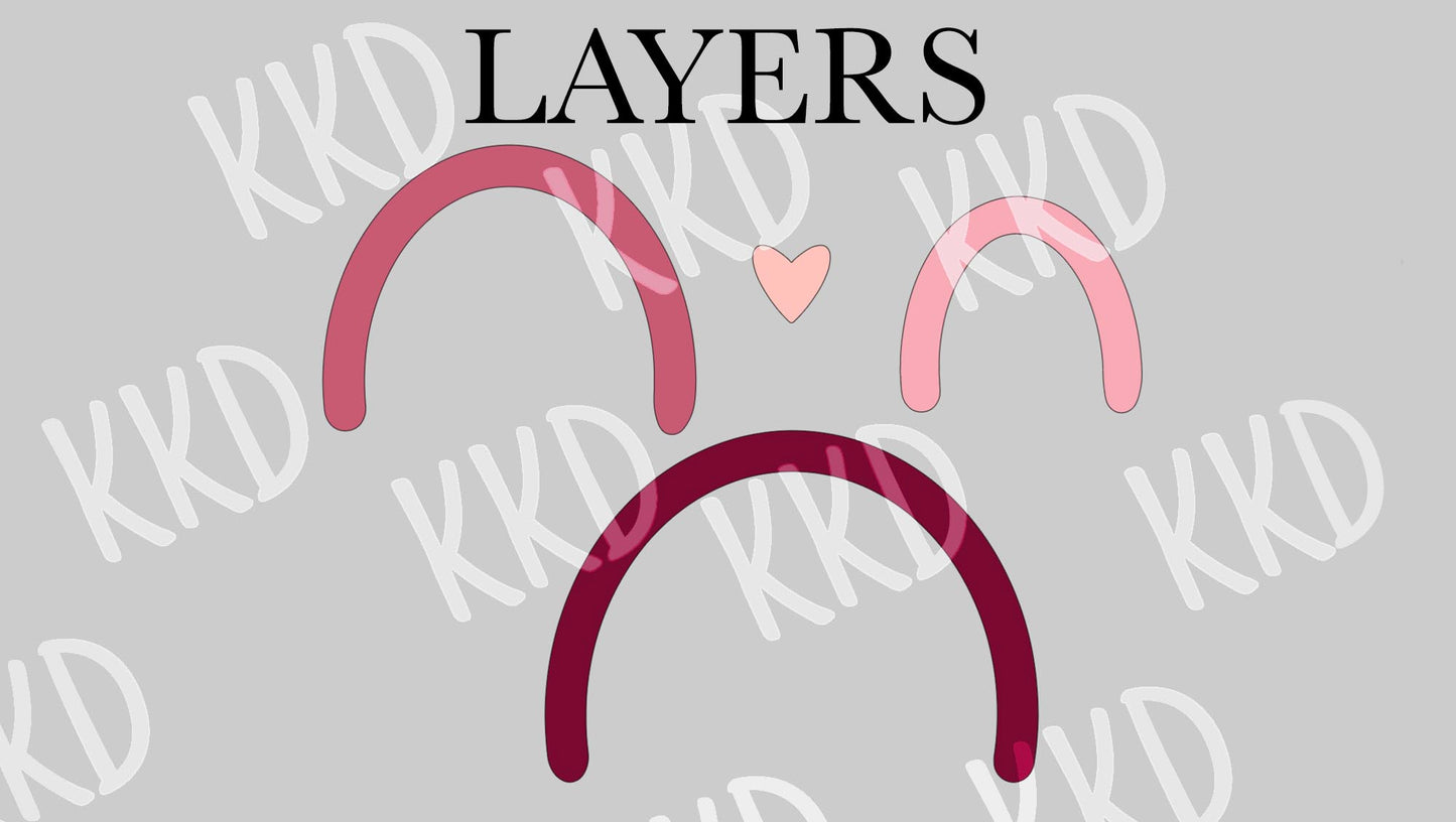 Pink Rainbow Clipart - Digital Files