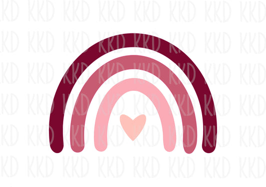 Pink Rainbow Clipart - Digital Files