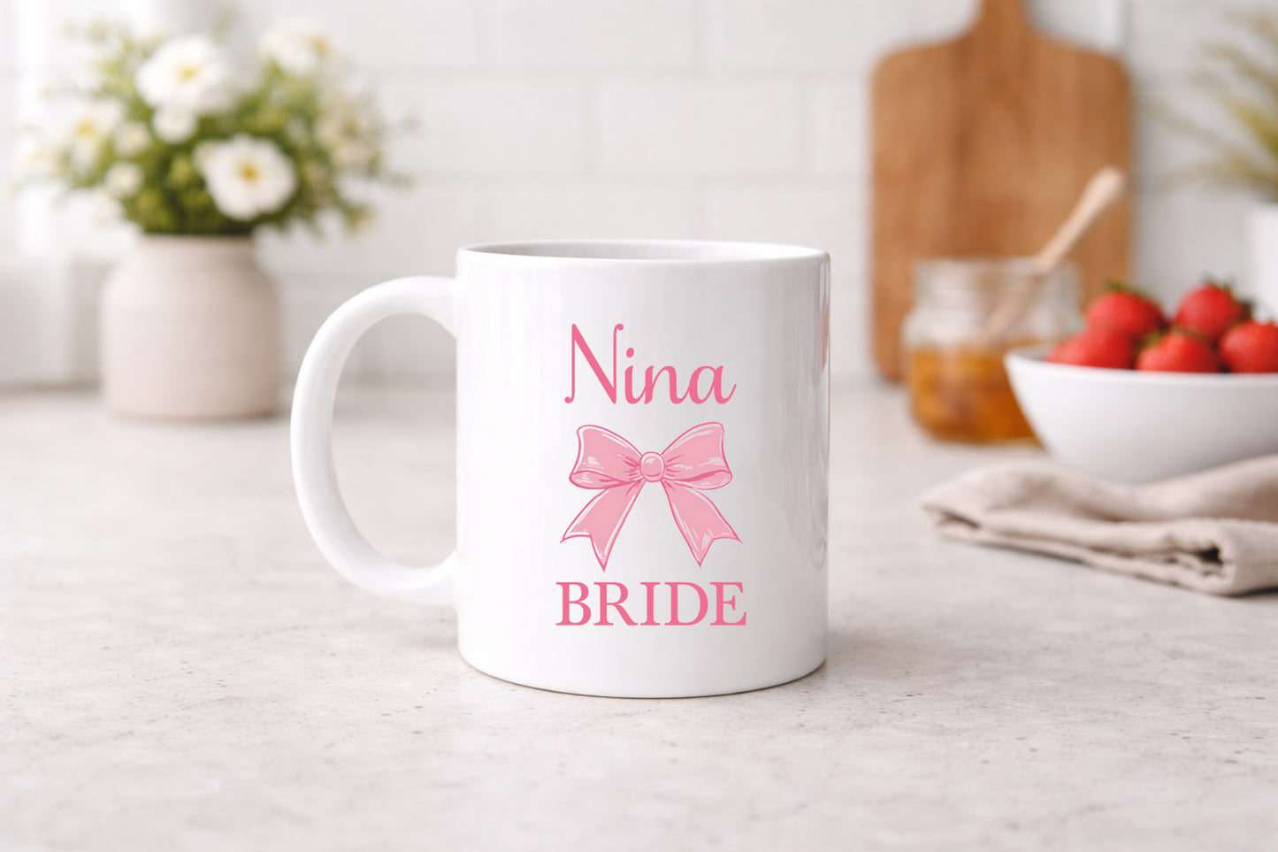 Coquette Bow Bride Mug