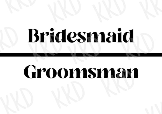 Bridesmaid and Groomsman - Digital Files
