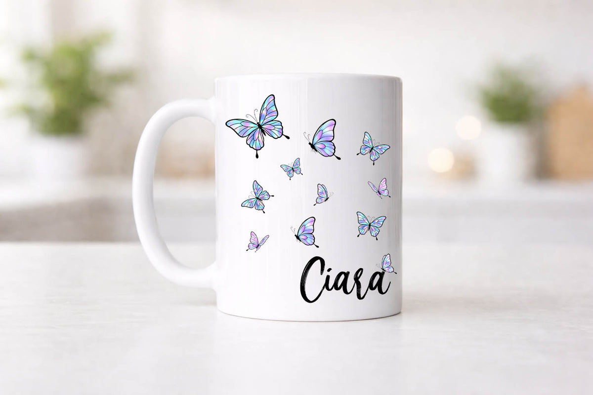Personalized Butterfly Name Mug