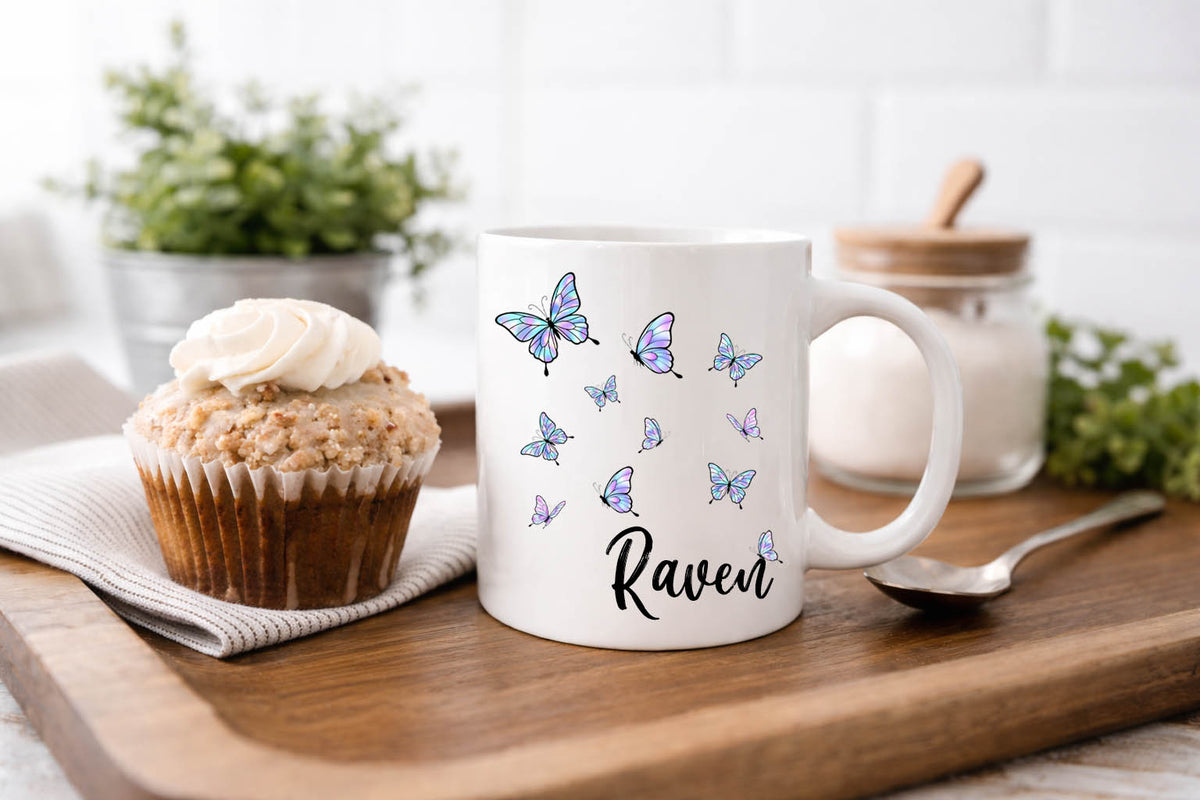 Personalized Butterfly Name Mug