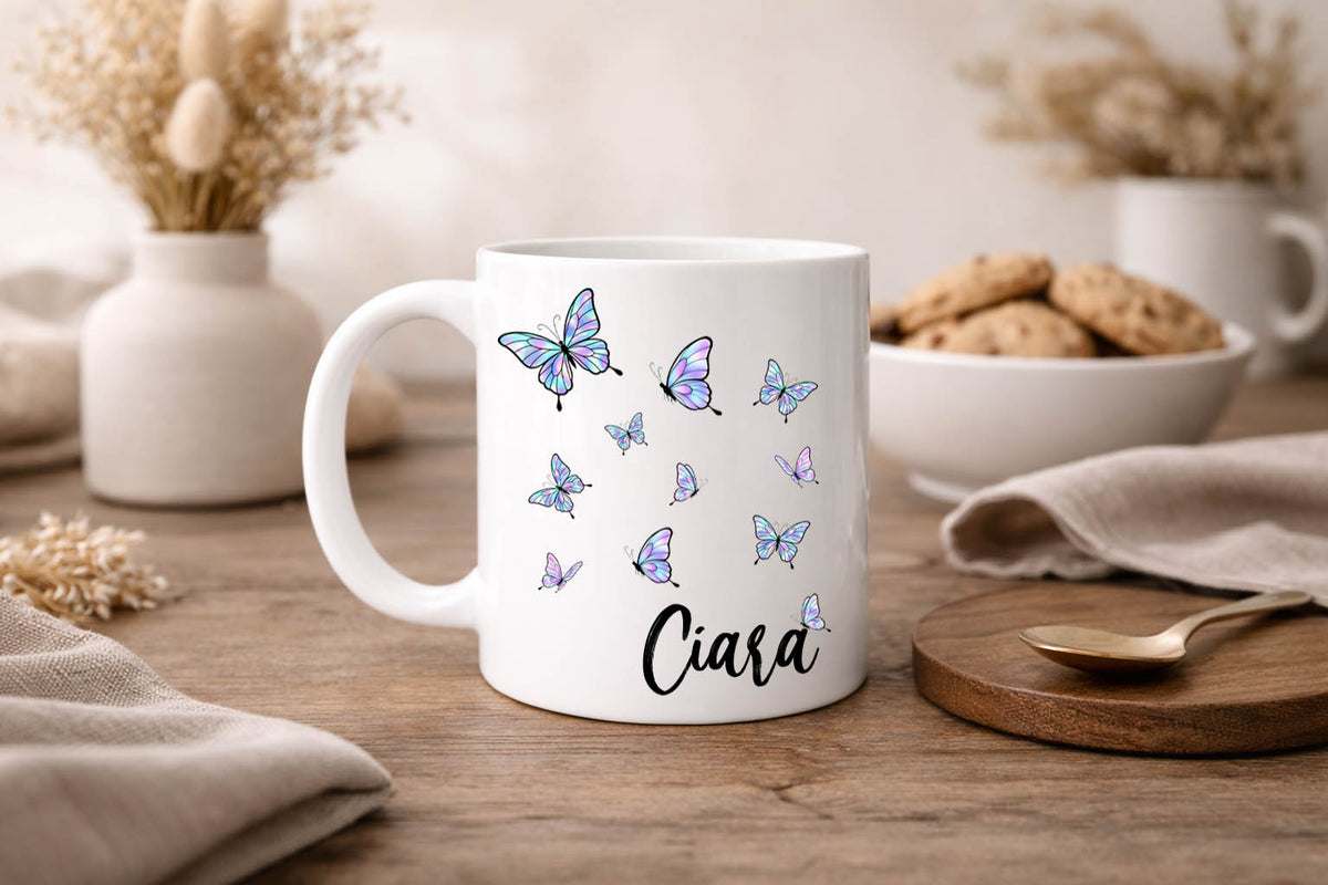 Personalized Butterfly Name Mug