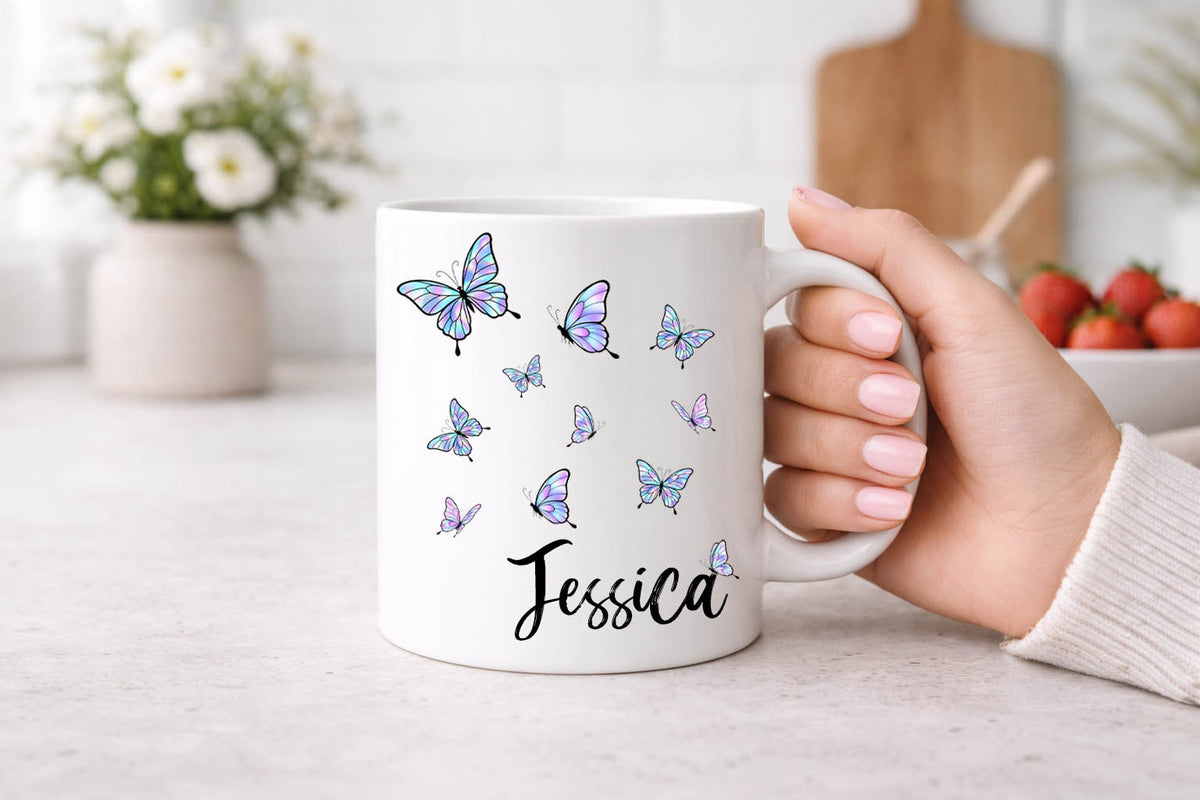 Personalized Butterfly Name Mug