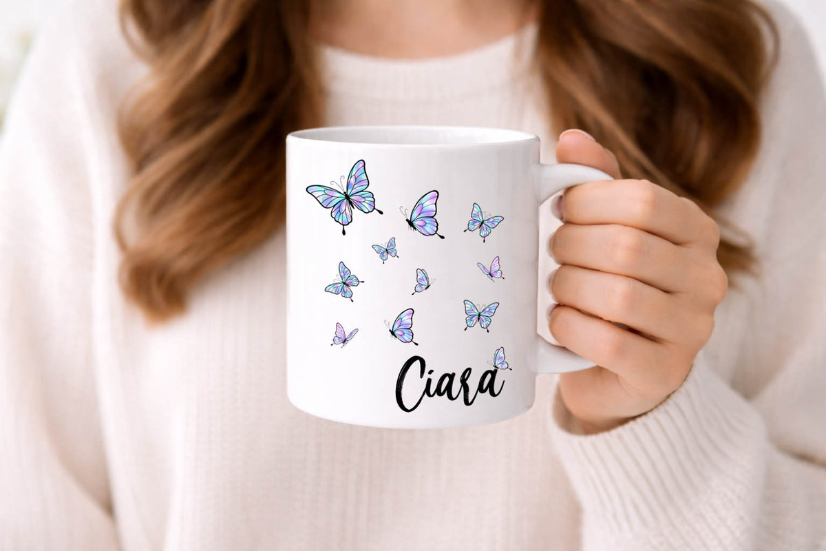Personalized Butterfly Name Mug