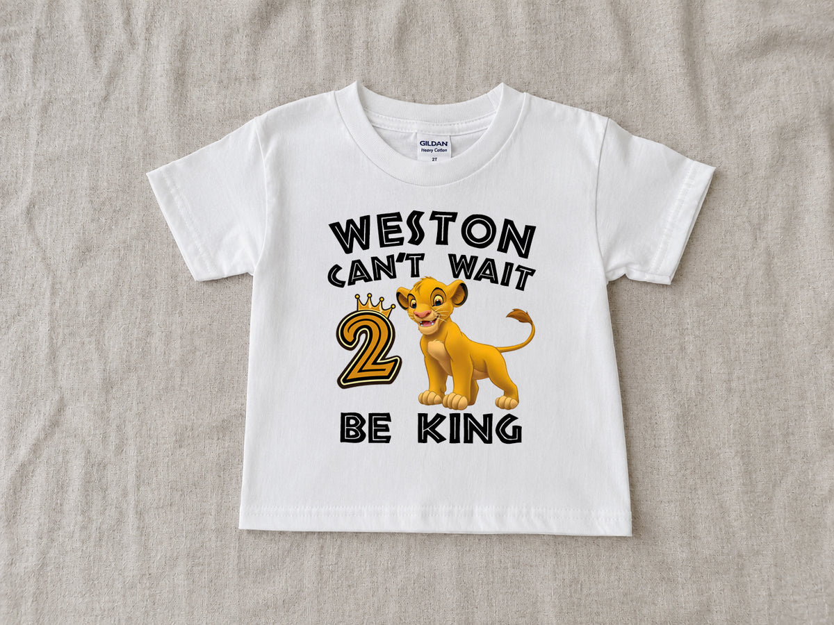 Can't Wait to be King Second Birthday Shirt