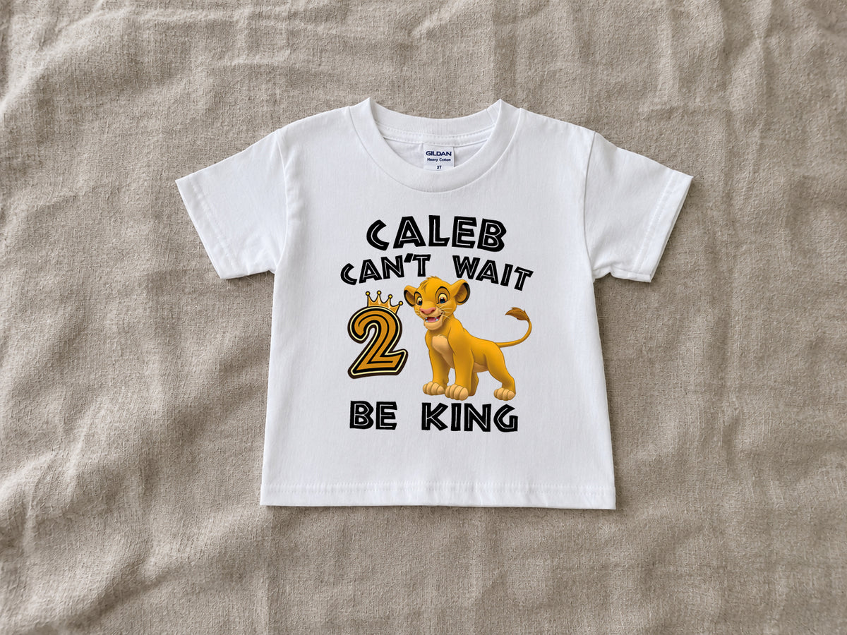 Can't Wait to be King Second Birthday Shirt