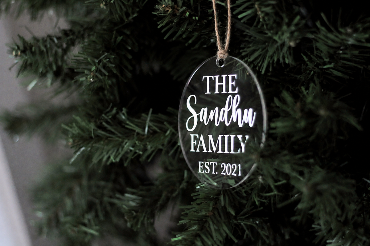 Family Name Acrylic Ornament