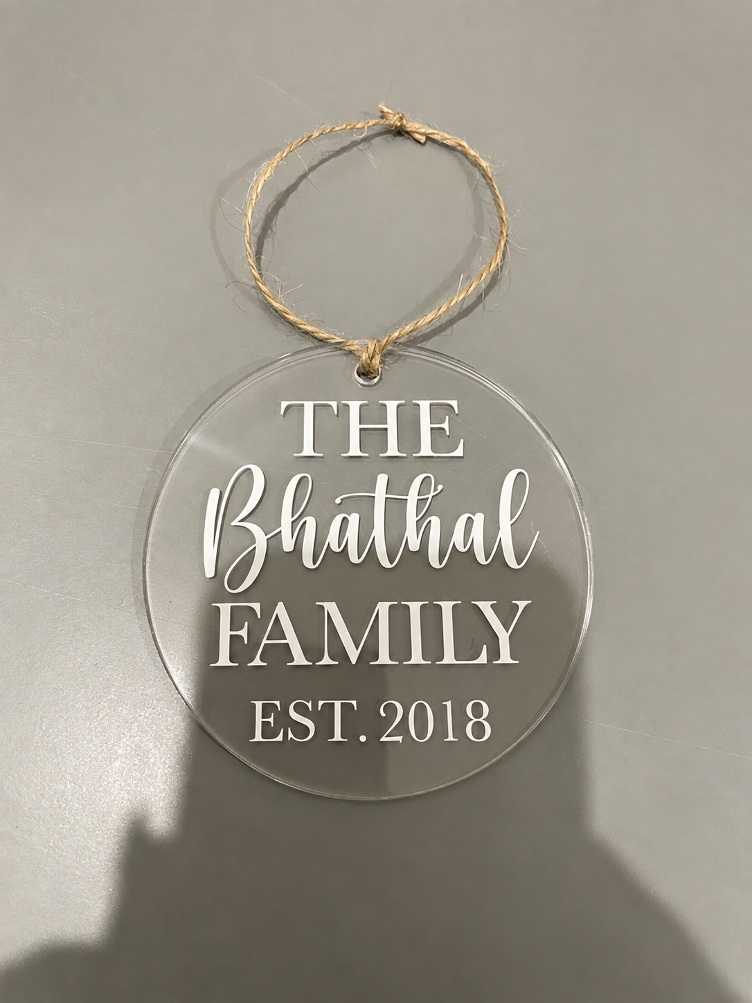 Family Name Acrylic Ornament