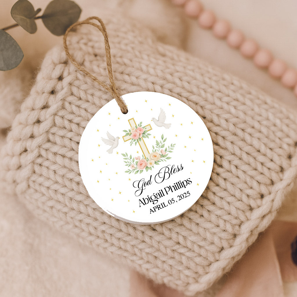 God Bless Ceramic Ornament