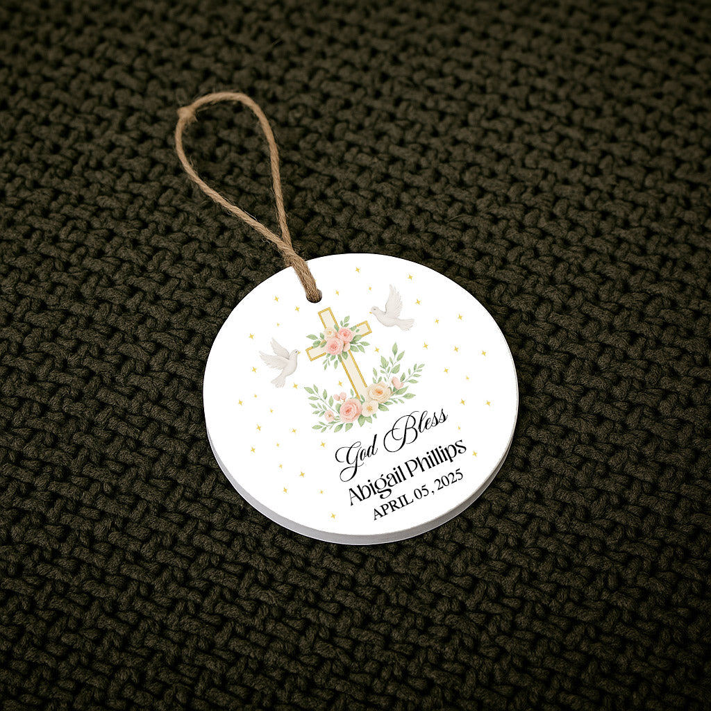 God Bless Ceramic Ornament