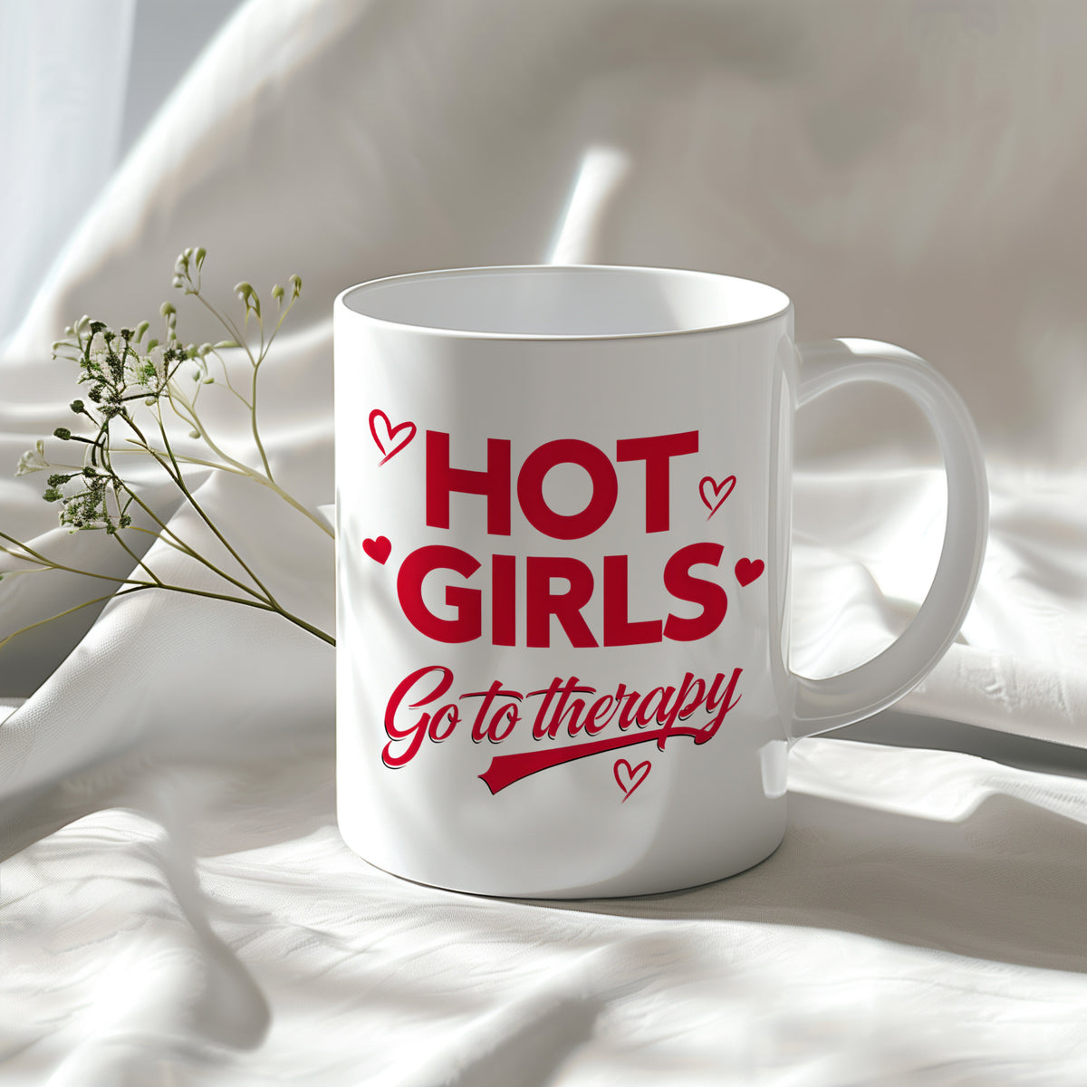 Hot Girls Go to Therapy Mug