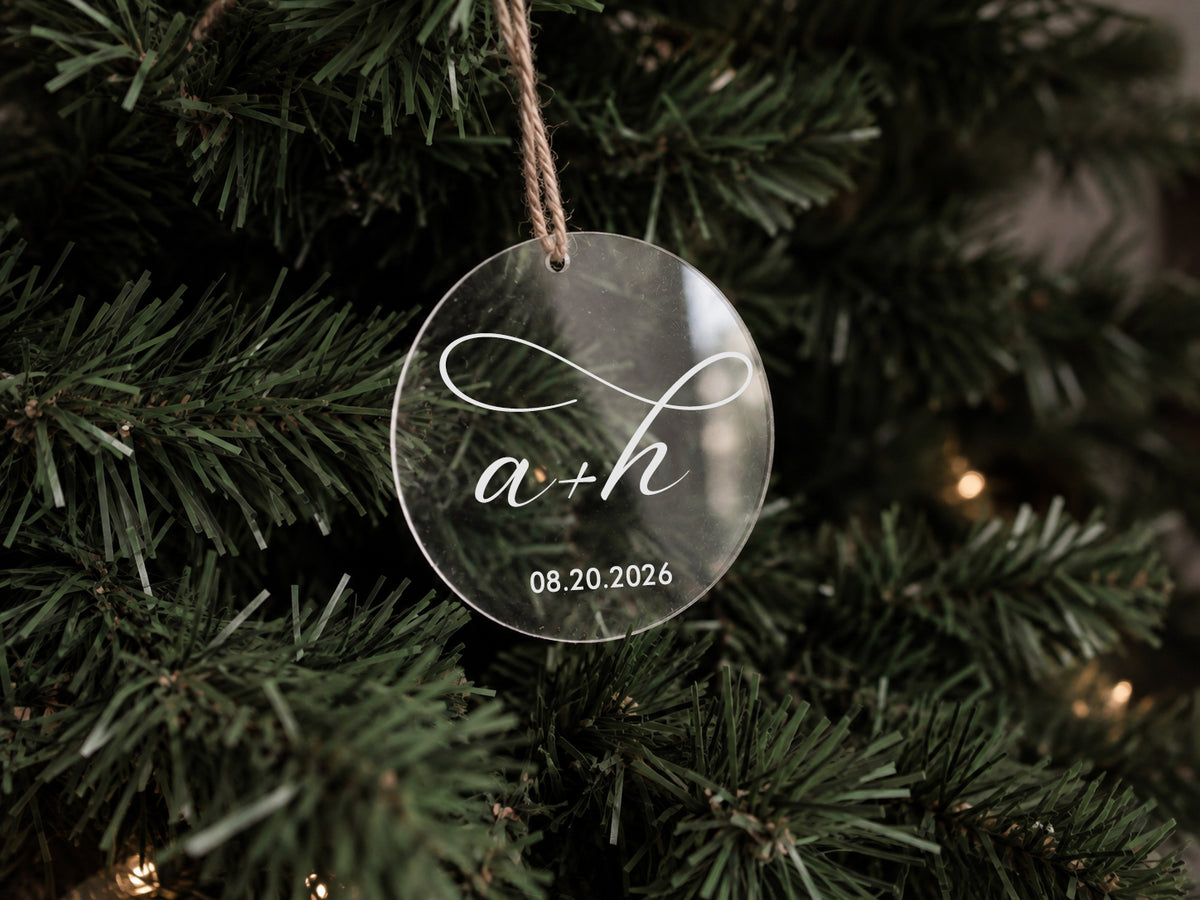 Couple Initials Acrylic Ornament