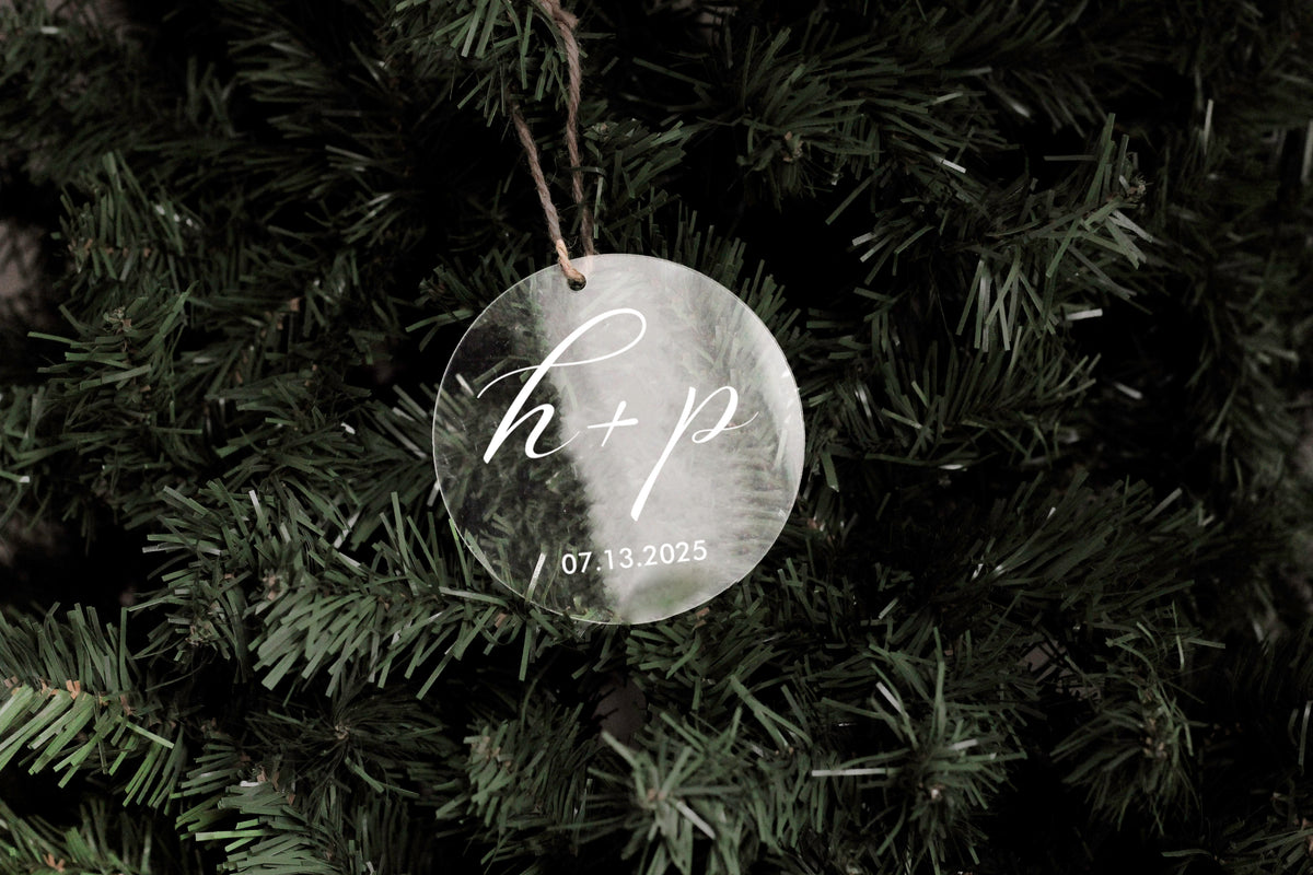 Couple Initials Acrylic Ornament