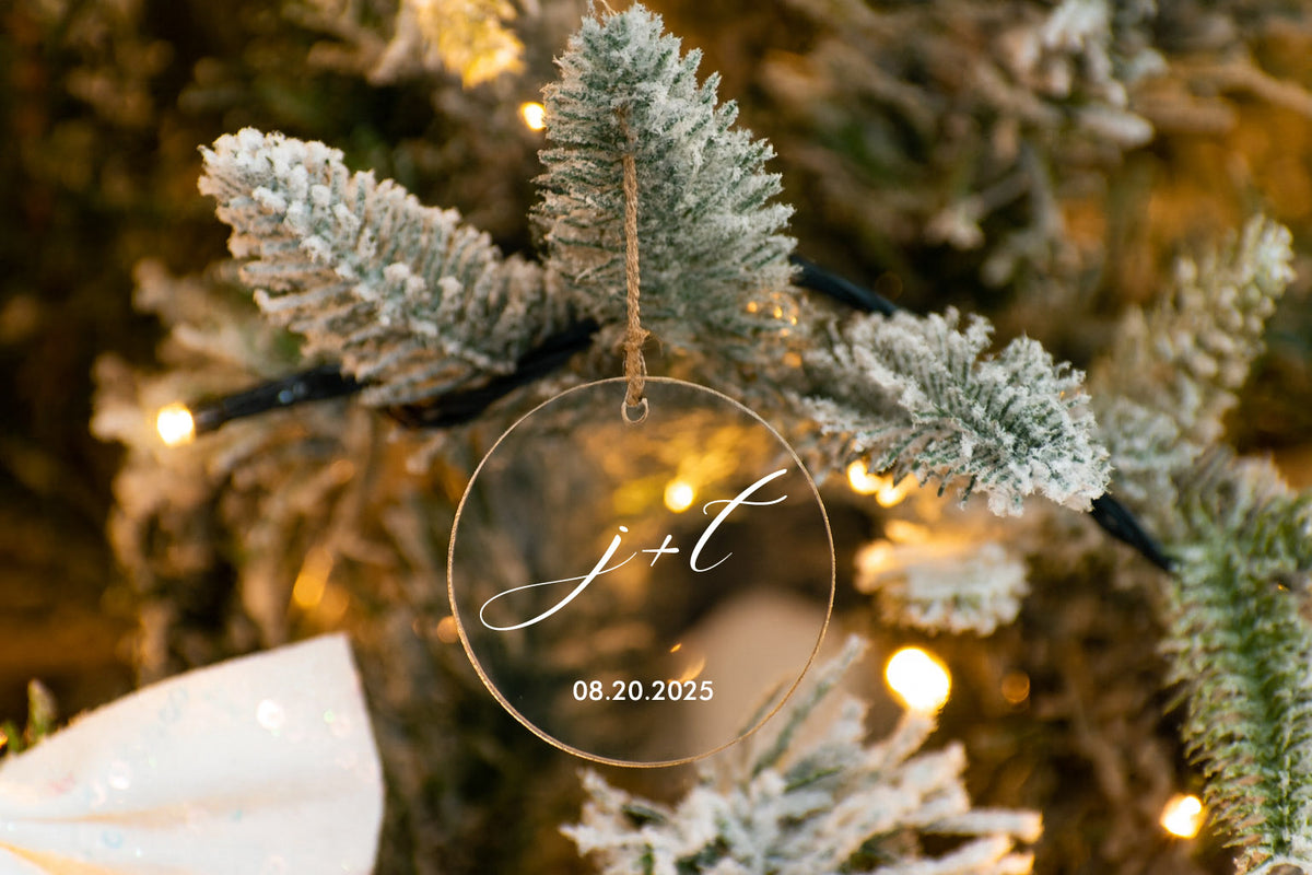 Couple Initials Acrylic Ornament