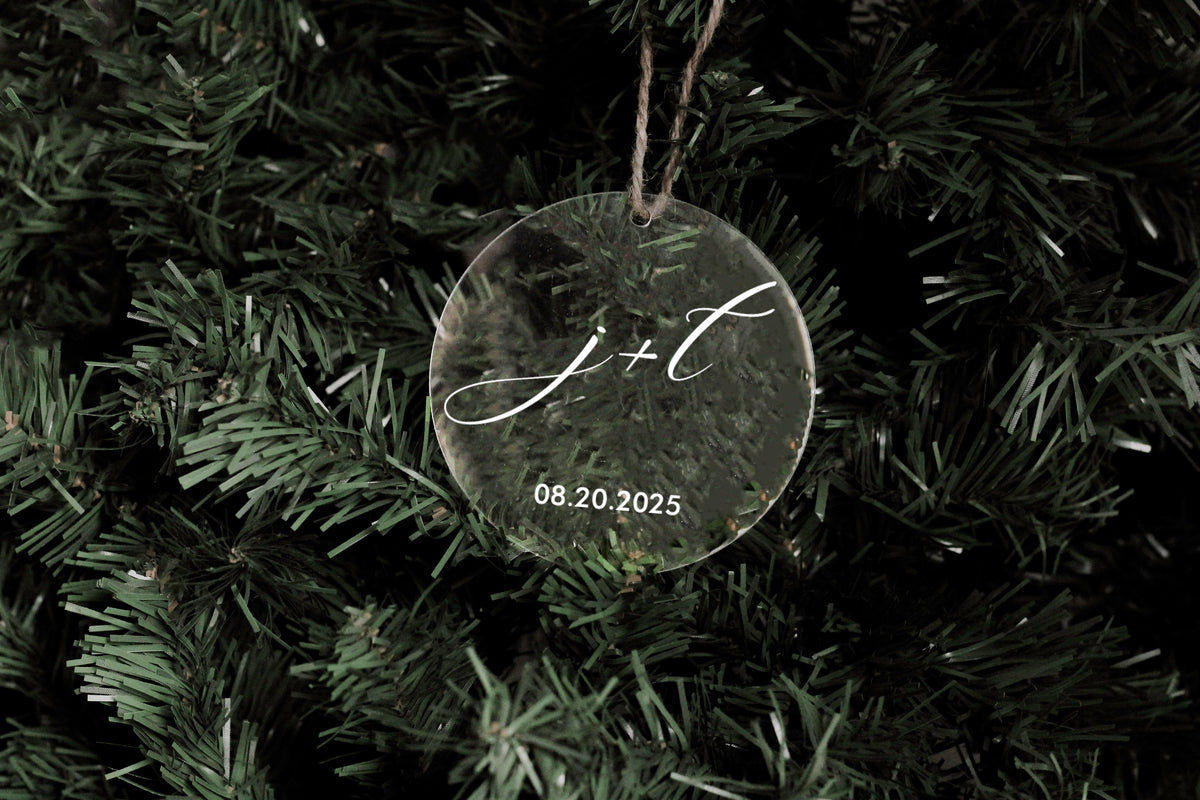 Couple Initials Acrylic Ornament