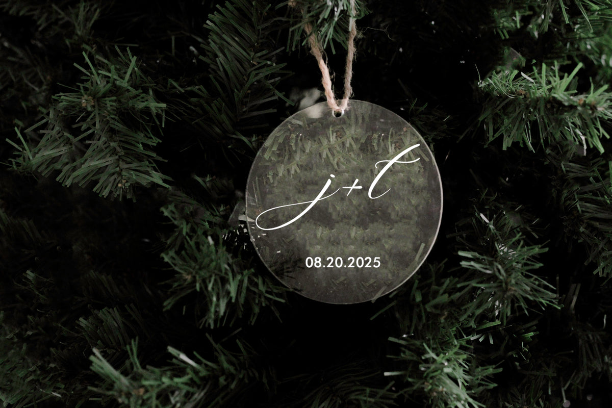 Couple Initials Acrylic Ornament
