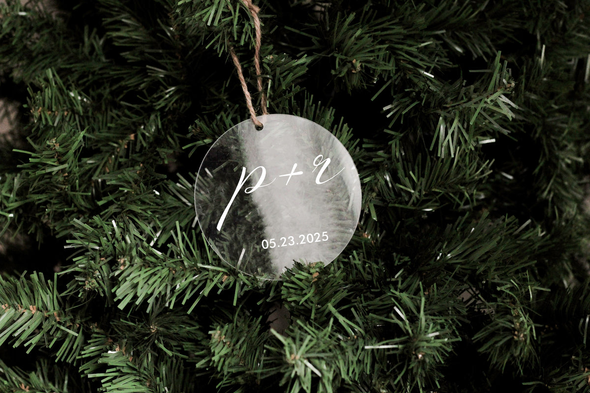 Couple Initials Acrylic Ornament