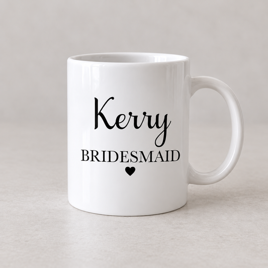 Bridesmaid with Heart Mug