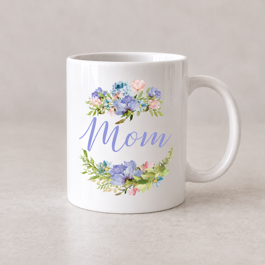 Purple Floral Title Mug
