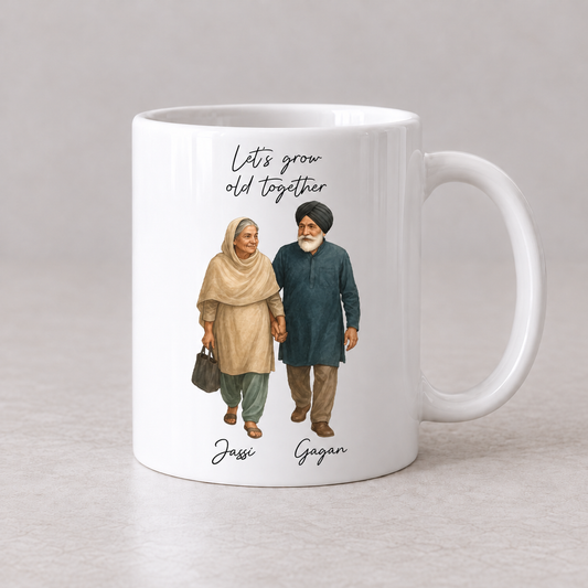 Let's Grow Old Together (Punjabi) Mug