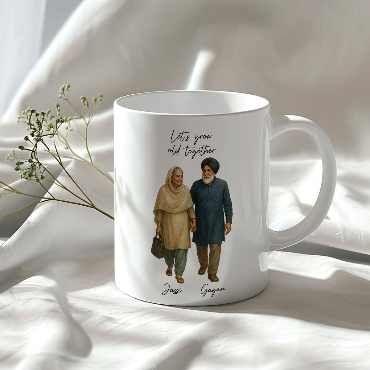 Let's Grow Old Together (Punjabi) Mug