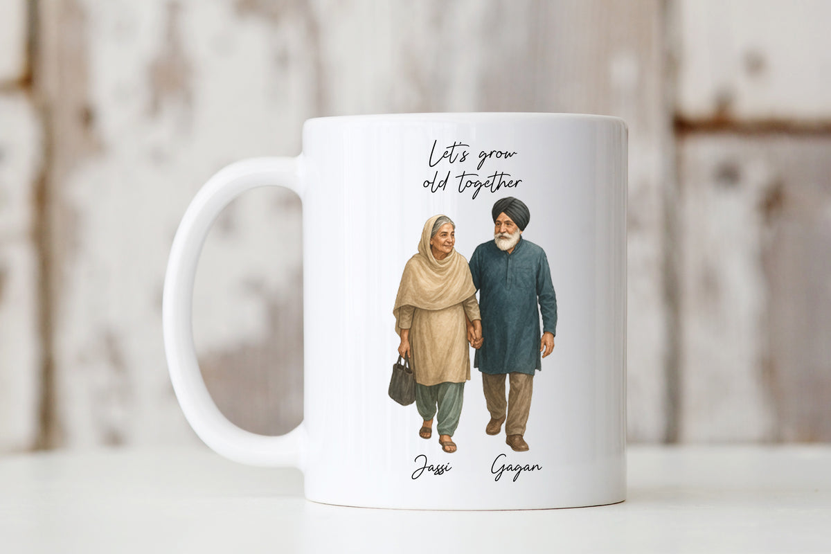 Let's Grow Old Together (Punjabi) Mug