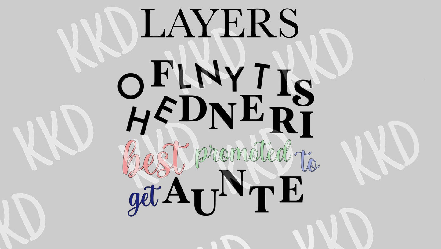 Friend Promoted To Auntie - Digital Files