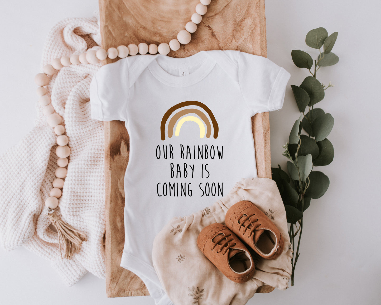 Our Rainbow Baby is Coming Soon Onesie