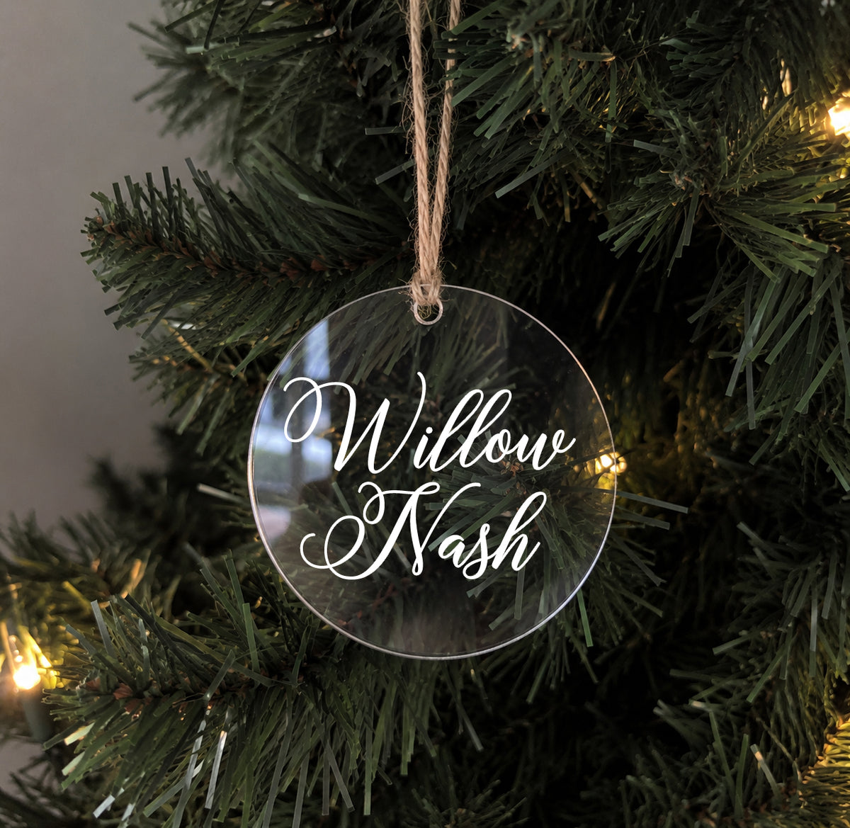 Acrylic Name Ornament