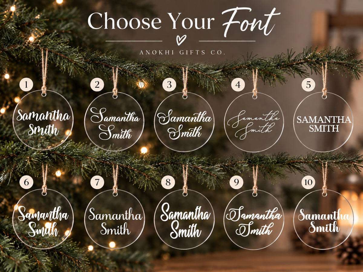 Acrylic Name Ornament