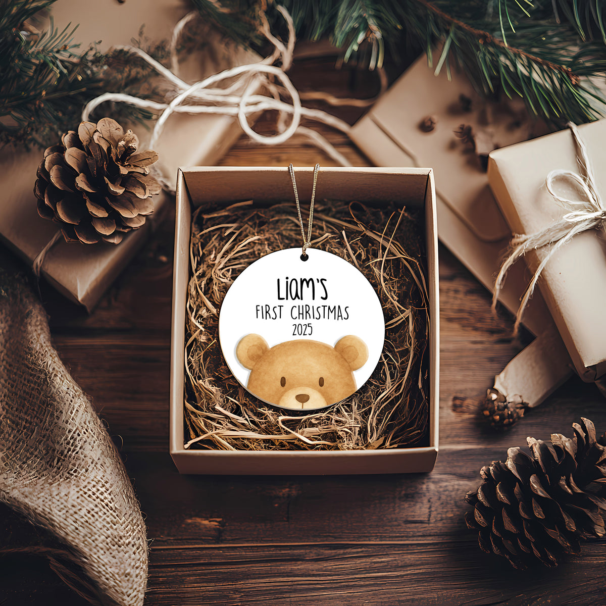 Teddy Bear First Christmas Ornament